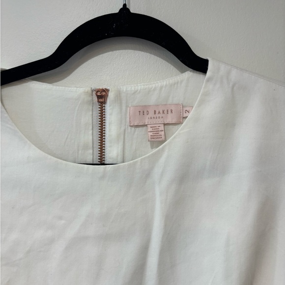 Ted Baker White Dress with Lace Trim - Picture 2 of 4